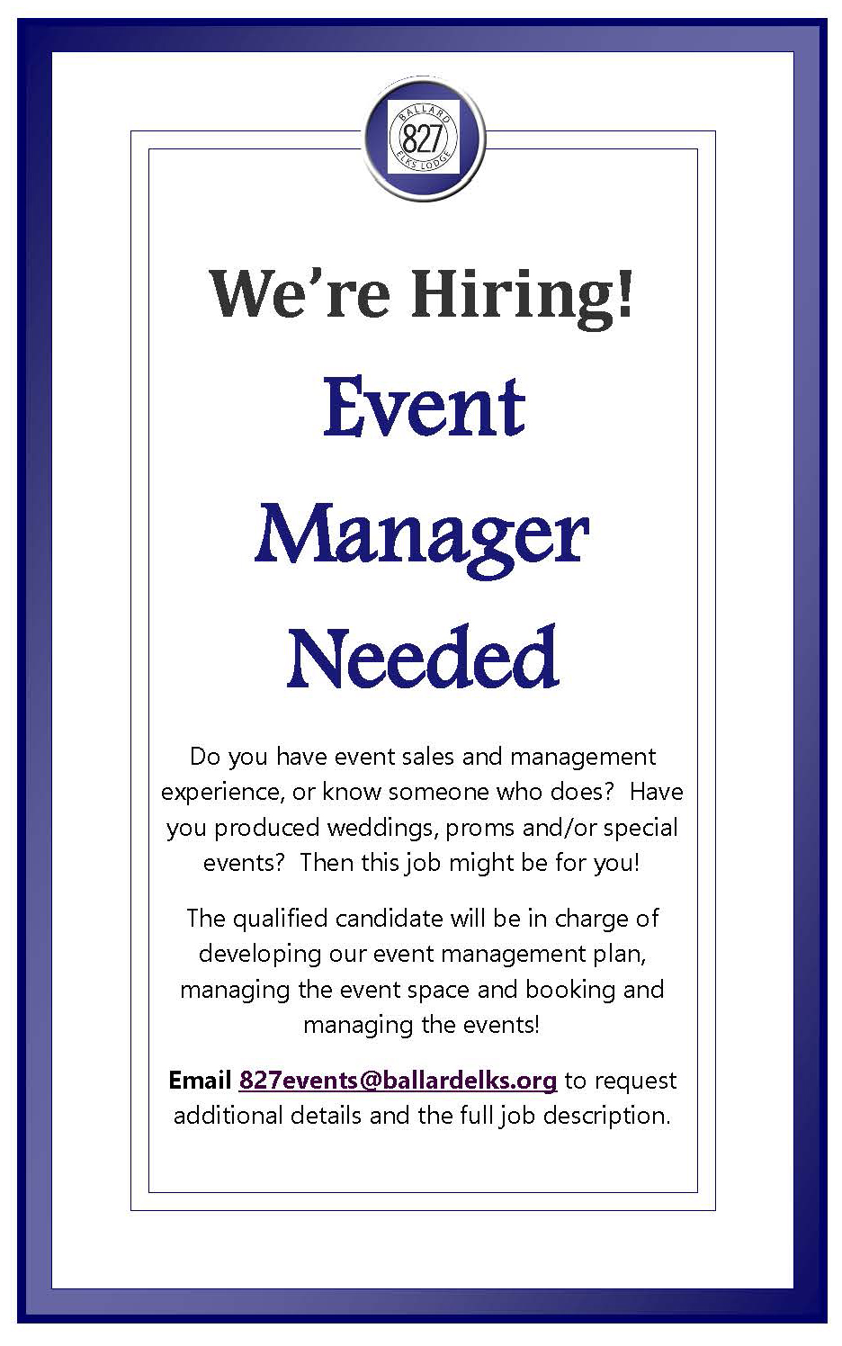 Events management jobs north west
